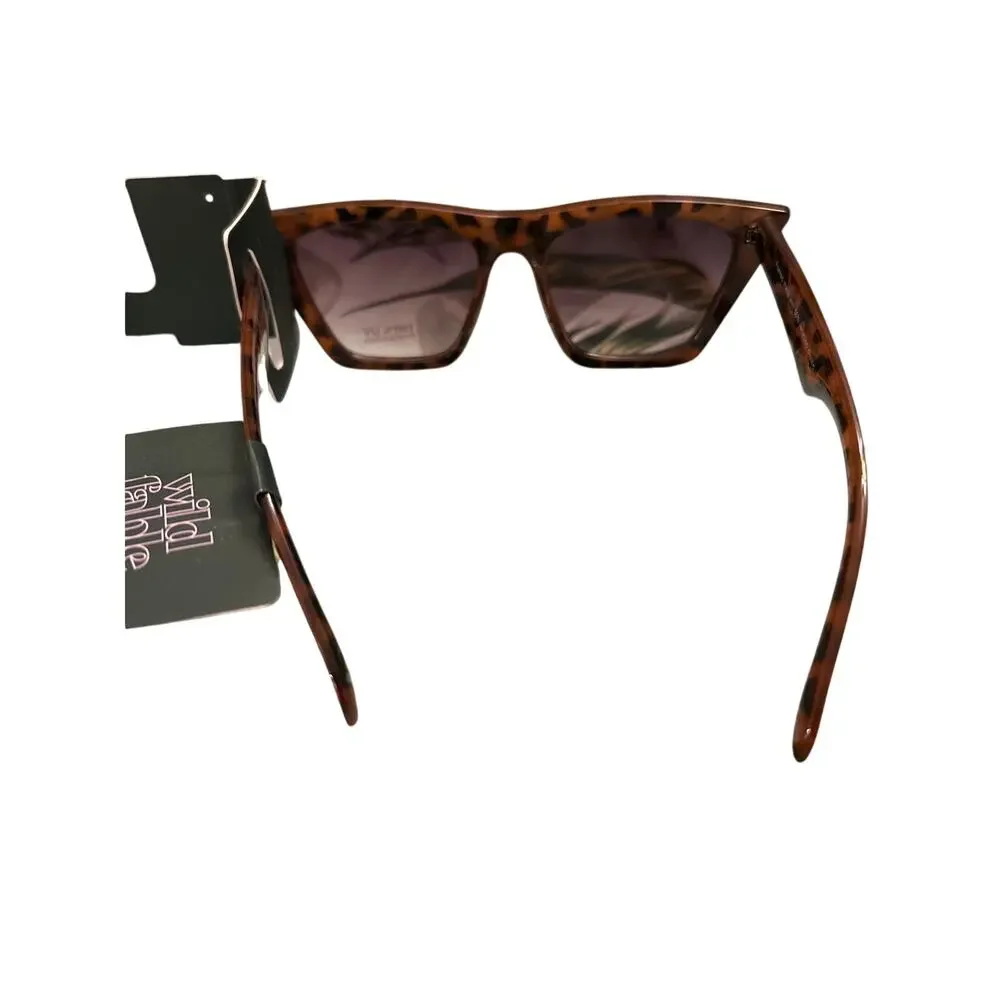 New Unisex Wild Fable 😎 Sunglasses Brown Black Animal 🐆Print
